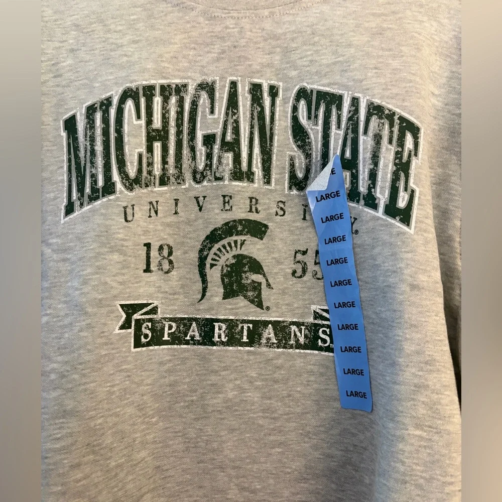 Gray Michigan State University Sweatshirt - Picture 2 of 3